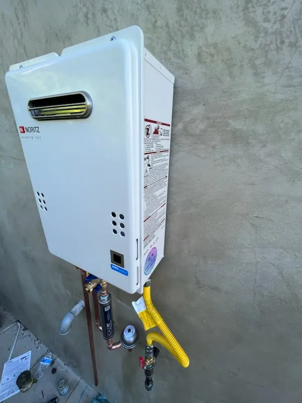 Tankless water heater installation for Entro homes