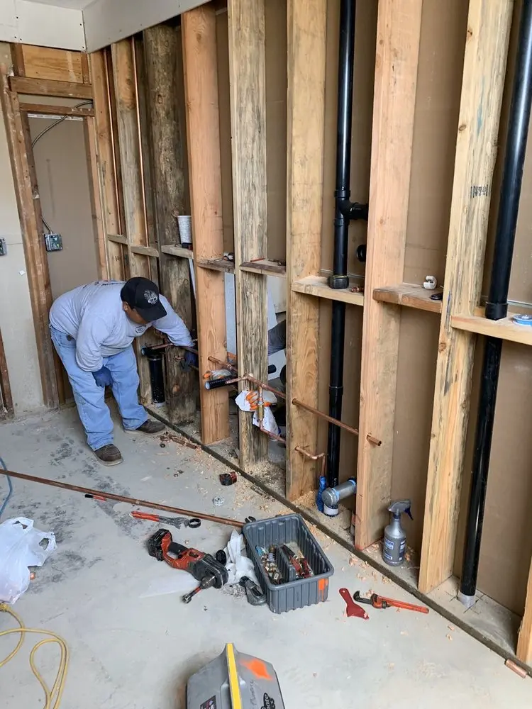 Commercial rough-in plumbing for Water Heater Replacement in Entro